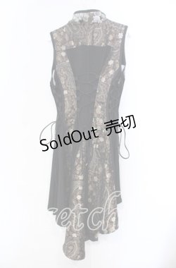 画像3: Qutie Frash / 和柄チャイナワンピ  ブラウン O-25-11-18-056-QU-OP-OW-OS