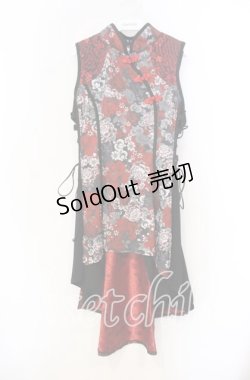 画像1: Qutie Frash / 和柄チャイナワンピ  レッド O-25-11-18-057-QU-OP-OW-OS