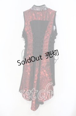 画像3: Qutie Frash / 和柄チャイナワンピ  レッド O-25-11-18-057-QU-OP-OW-OS