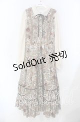 axes femme / クラシカルフラワーワンピース/ミュルーズ染織美術館コラボ F ベージュ O-25-11-18-008-AX-OP-OW-OS