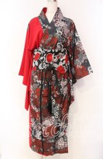 画像1: Qutie Frash / 2025 浴衣3点SET  レッド O-25-11-18-071-QU-OP-OW-ZT352 (1)