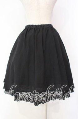 画像4: MIHO MATSUDA / ローズレースフレアースカート  ブラック O-25-11-18-075-GO-SK-IG-OS