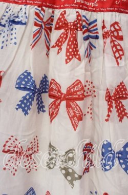 画像3: Jane Marple / The 30th Ribbonのトロンプルイユワンピース Ｍ アカ×アイボリー O-25-11-18-077-JM-OP-IG-OS