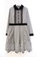 画像1: Jane Marple / コンパクトツイルとベルベットのワンピース M グレー O-25-11-18-081-JM-OP-IG-OS (1)