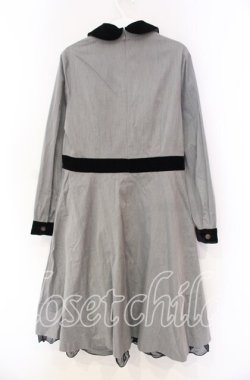 画像3: Jane Marple / コンパクトツイルとベルベットのワンピース M グレー O-25-11-18-081-JM-OP-IG-OS