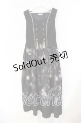 axes femme / レトロクロック柄ジャンスカ F クロ O-25-11-18-010-AX-OP-OW-OS