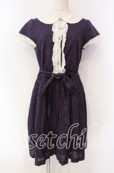 Jane Marple / ランダムドットのステラワンピース Ｍ ネイビー O-25-11-18-082-JM-OP-IG-OS