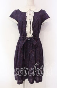 Jane Marple / ランダムドットのステラワンピース Ｍ ネイビー O-25-11-18-082-JM-OP-IG-OS