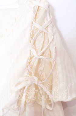 画像2: axes femme / 袖レースアップストライプブラウス Ｍ アイボリー O-25-11-18-084-AX-BL-IG-OS