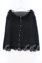 GRAMM / ロゴレースカーディガン風カットソー  ブラック O-25-11-18-085-HN-TO-IG-OS