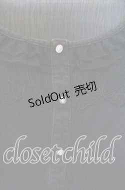 画像2: GRAMM / ロゴレースカーディガン風カットソー  ブラック O-25-11-18-085-HN-TO-IG-OS