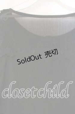 画像4: GRAMM / ロゴレースカーディガン風カットソー  ブラック O-25-11-18-085-HN-TO-IG-OS