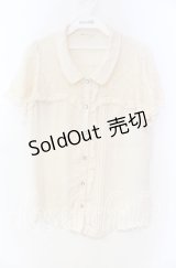 axes femme / レース襟付きブラウス  アイボリー O-25-11-18-087-AX-BL-IG-OS