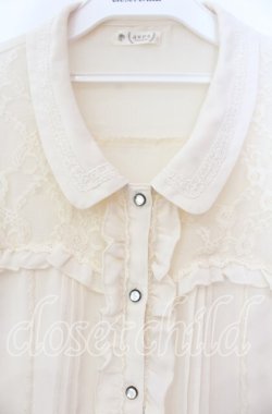 画像2: axes femme / レース襟付きブラウス  アイボリー O-25-11-18-087-AX-BL-IG-OS