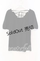 MIHO MATSUDA / レースアップT  ブラック O-25-11-18-088-GO-TO-IG-OS