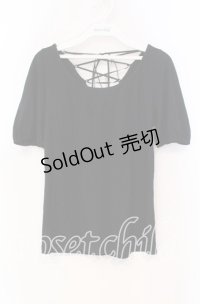 MIHO MATSUDA / レースアップT  ブラック O-25-11-18-088-GO-TO-IG-OS