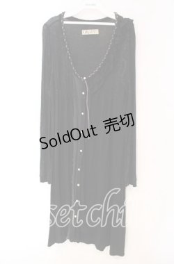 画像1: GRAMM / ラメプリントロングカーディガン  ブラック O-25-11-18-089-HN-TO-IG-OS