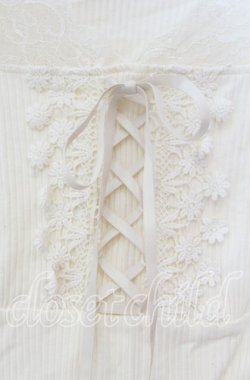画像2: axes femme POETIQUE / レースアップテレコカットソー  アイボリー O-25-11-18-094-AX-TO-IG-OS