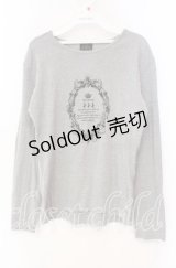 MIHO MATSUDA / フロッキーカットソー  グレー O-25-11-18-095-GO-TO-IG-OS