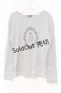 MIHO MATSUDA / フロッキーカットソー  グレー O-25-11-18-095-GO-TO-IG-OS