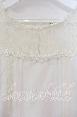 画像2: axes femme / デコルテレースシフォンカットソー  オフ O-25-11-18-096-AX-TO-IG-OS