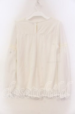 画像3: axes femme / デコルテレースシフォンカットソー  オフ O-25-11-18-096-AX-TO-IG-OS