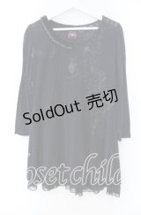 hEVEN / フロッキープリントワンピース  ブラック O-25-11-18-099-HN-OP-IG-OS