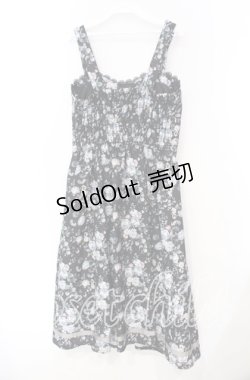 画像3: axes femme / ロマンティックローズ柄ジャンパースカート F クロ O-25-11-18-011-AX-OP-OW-OS