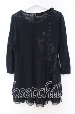 画像4: hEVEN / フロッキープリントワンピース  ブラック O-25-11-18-099-HN-OP-IG-OS