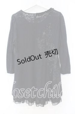 画像4: hEVEN / フロッキープリントワンピース  ブラック O-25-11-18-099-HN-OP-IG-OS