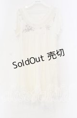 GRAMM / ドールプリント半袖ワンピース  アイボリー O-25-11-18-101-HN-OP-IG-OS