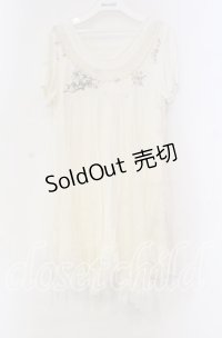 GRAMM / ドールプリント半袖ワンピース  アイボリー O-25-11-18-101-HN-OP-IG-OS