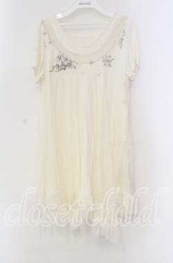 画像1: GRAMM / ドールプリント半袖ワンピース  アイボリー O-25-11-18-101-HN-OP-IG-OS