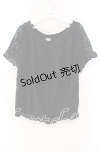 axes femme / 総レーストップス  クロ O-25-11-18-105-AX-TO-IG-OS