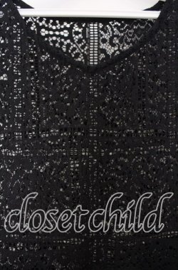 画像2: axes femme / サイドリボン総レースジレ F クロ O-25-11-18-012-AX-OP-OW-OS