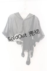 GRAMM / シースルーボレロ  ブラック×オフホワイト O-25-11-18-106-HN-TO-IG-OS