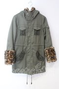 JURY BLACK / レオパードボアミリタリーコート 1 カーキ O-25-11-18-107-GL-CO-YM-OS