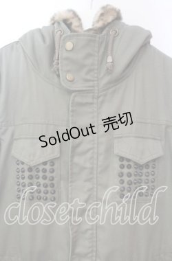 画像2: JURY BLACK / レオパードボアミリタリーコート 1 カーキ O-25-11-18-107-GL-CO-YM-OS