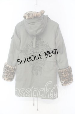 画像3: JURY BLACK / レオパードボアミリタリーコート 1 カーキ O-25-11-18-107-GL-CO-YM-OS