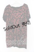 JURY BLACK / グリッターレオパードオパールダメージTシャツ 1 レッドｘブラック O-25-11-18-110-GL-TS-YM-OS