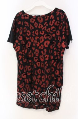 画像3: JURY BLACK / グリッターレオパードオパールダメージTシャツ 1 レッドｘブラック O-25-11-18-110-GL-TS-YM-OS