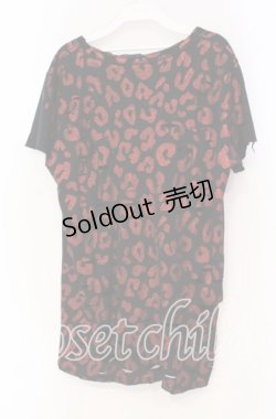 画像3: JURY BLACK / グリッターレオパードオパールダメージTシャツ 1 レッドｘブラック O-25-11-18-110-GL-TS-YM-OS