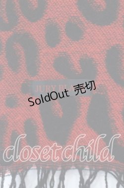 画像3: JURY BLACK / レオパードマフラー  レッドｘブラック O-25-11-18-113-GL-ZA-YM-OS