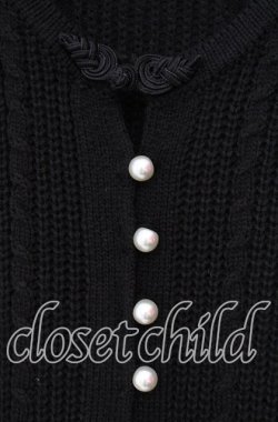 画像2: axes femme / チャイナ釦ロングニットジレ F クロ O-25-11-18-013-AX-TO-OW-OS