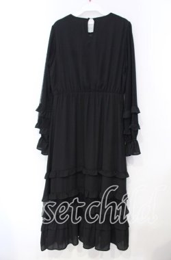 画像3: axes femme NOSTALGIE / レース切り替えロングワンピース F クロ O-25-11-18-014-AX-OP-OW-OS