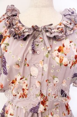 画像2: PINK HOUSE / リボンブーケプリントミディワンピース  ラベンダー O-25-11-18-017-LO-OP-OW-OS