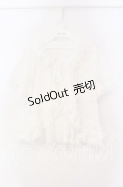 画像1: PINK HOUSE / レース使いボレロ風ブラウス  シロ O-25-11-18-018-LO-BL-OW-OS
