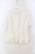 画像4: PINK HOUSE / レース使いボレロ風ブラウス  シロ O-25-11-18-018-LO-BL-OW-OS (4)