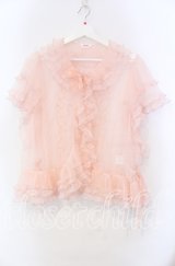 PINK HOUSE / ドットチュールオーバーブラウス【お直しあり】  ピンク O-25-11-18-019-LO-BL-OW-OS