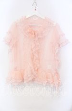 画像1: PINK HOUSE / ドットチュールオーバーブラウス【お直しあり】  ピンク O-25-11-18-019-LO-BL-OW-ZI (1)